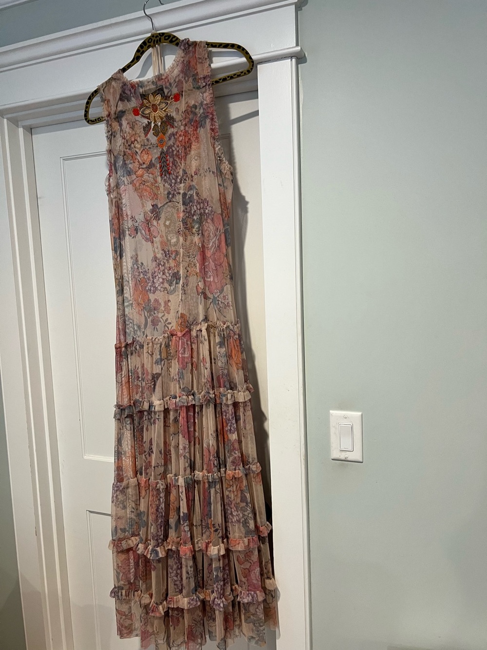Johnny Was Anaxis Mesh Dress - Sz. L - Picture 7 of 9